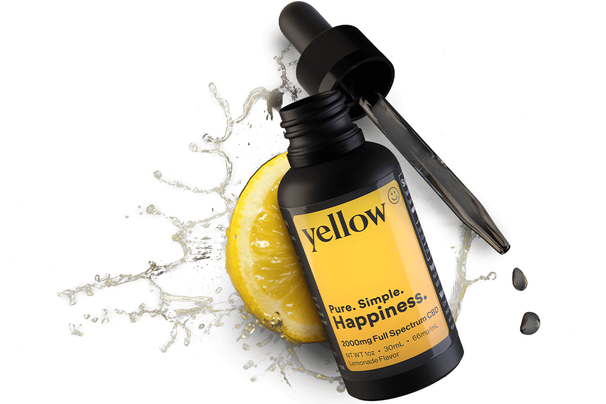 Yellow CBD | 2000mg Happiness CBD Oil Lemonade Tincture online