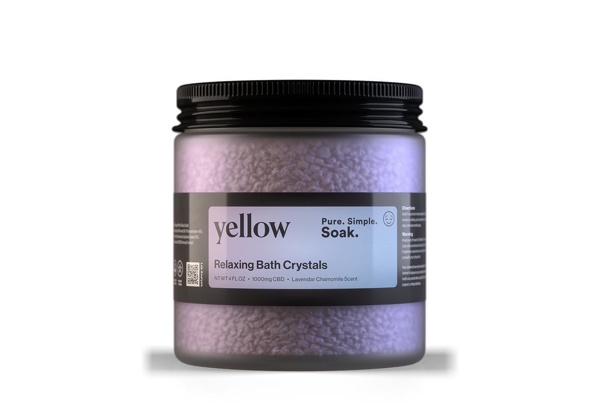 Yellow CBD Bath Salts Relaxing CBD Bath Soak | CBD Bath Bomb