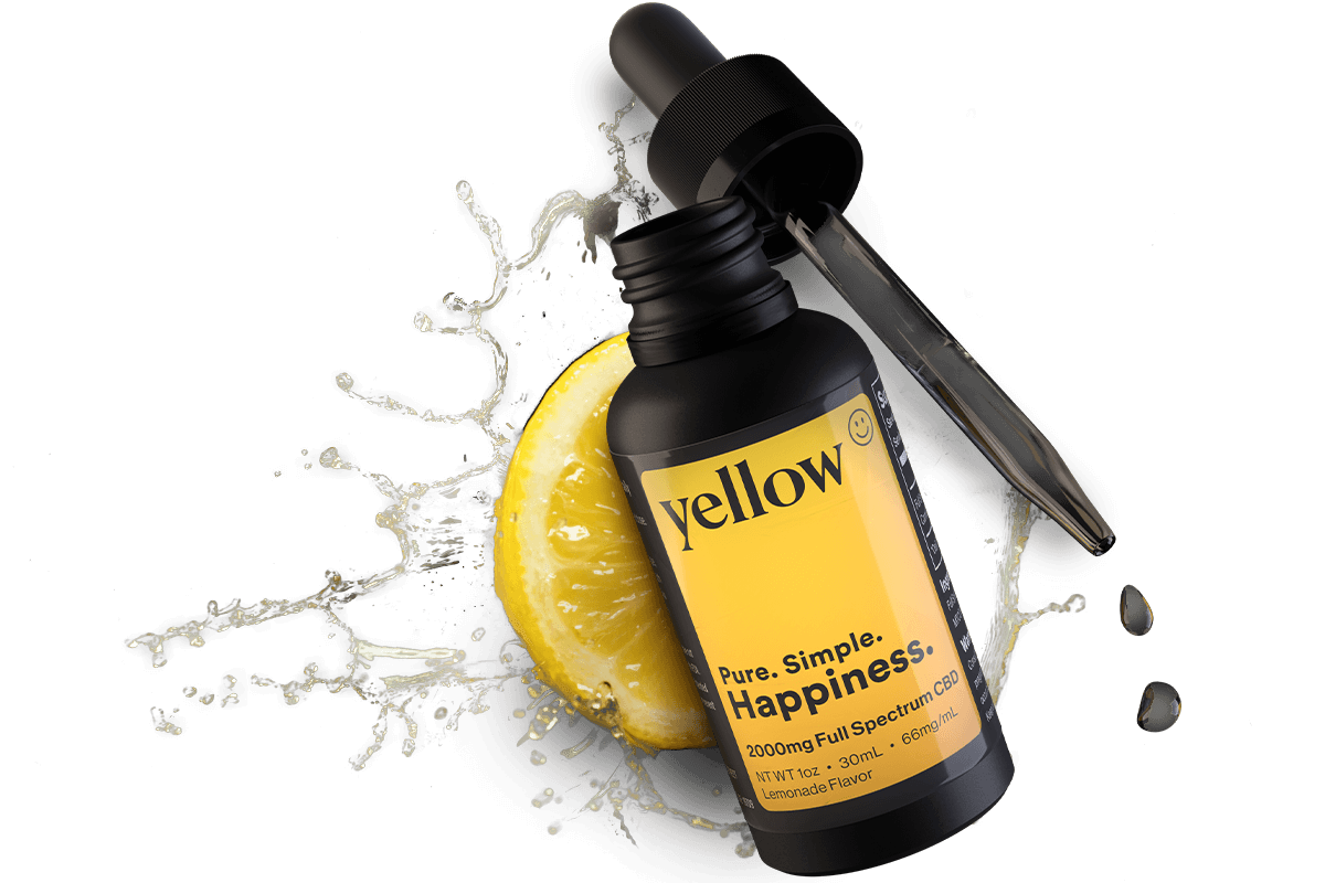 Yellow CBD |  2000mg Happiness CBD Oil Lemonade Tincture online