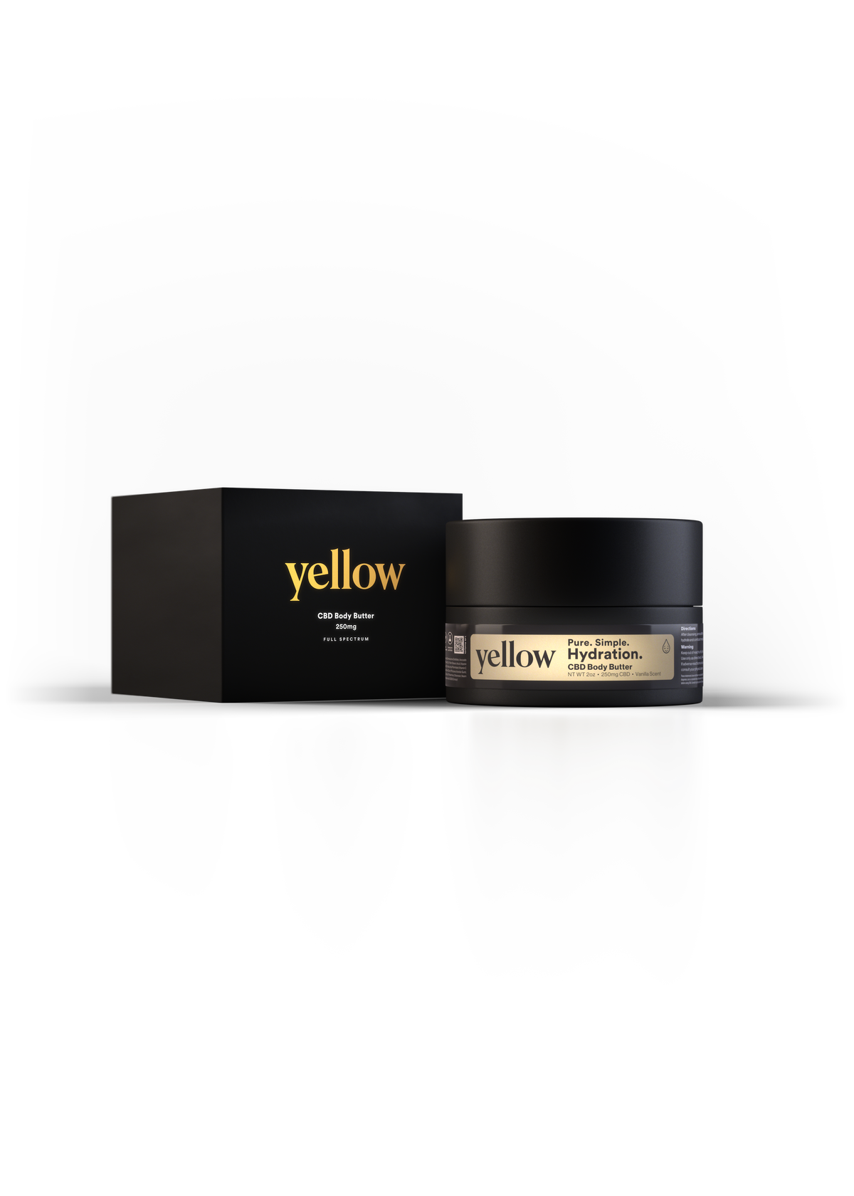 CBD Body Butter 250mg - Vanilla | Yellow CBD | CBD Massage Lotion
