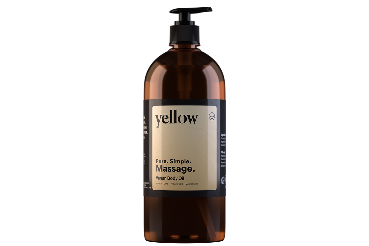 CBD Massage Oil by Yellow CBD | CBD Massage with CBD Massage Lotion Cream